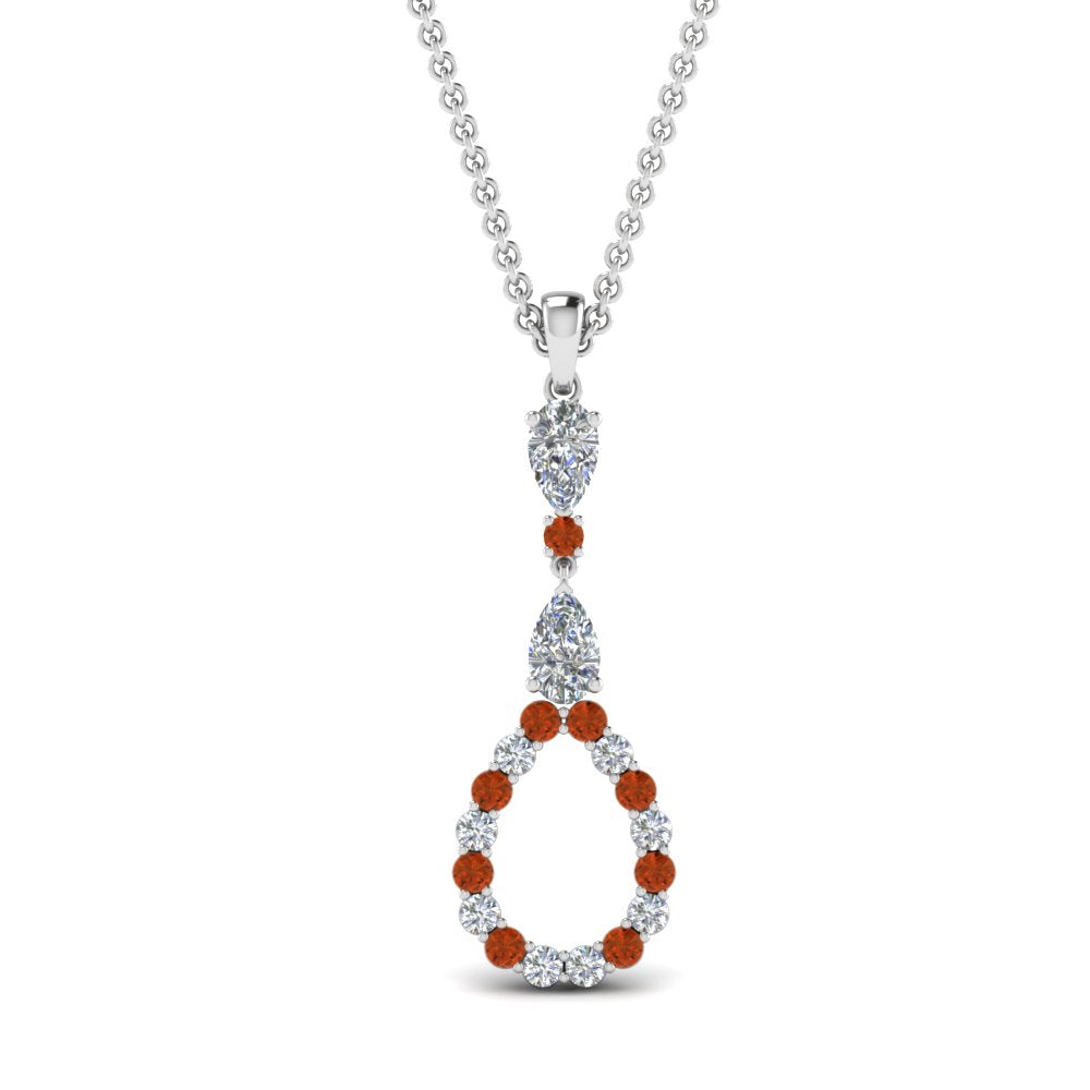 teardrop-diamond-drop-pendant-necklace-with-orange-sapphire-in-FDPD9049GSAOR-NL-WG