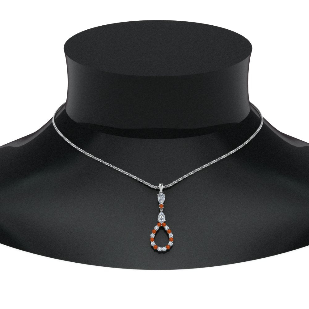 teardrop-diamond-drop-pendant-necklace-with-orange-sapphire-in-FDPD9049GSAOR-NL-WG