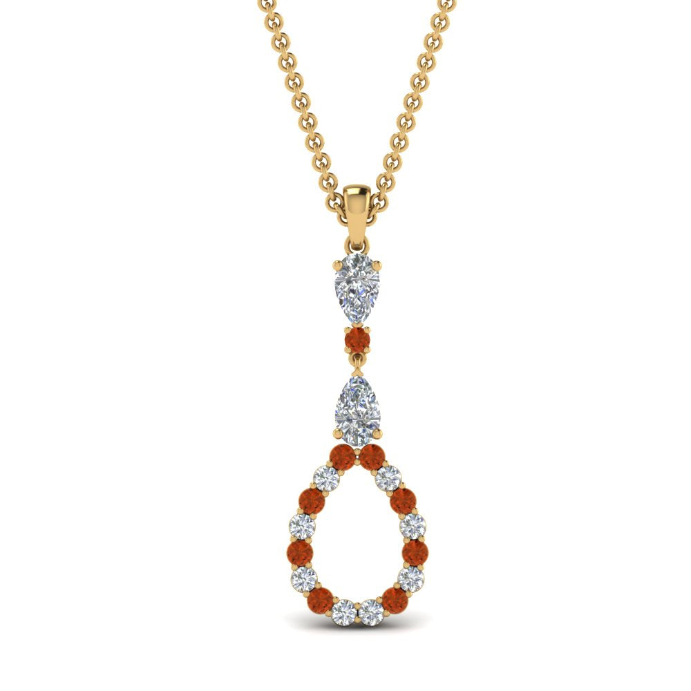 teardrop-diamond-drop-pendant-necklace-with-orange-sapphire-in-FDPD9049GSAOR-NL-YG