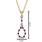 Load image into Gallery viewer, teardrop-diamond-drop-pendant-necklace-with-pink-sapphire-in-FDPD9049GSADRPI-NL-YG
