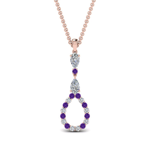 teardrop-diamond-drop-pendant-necklace-with-purple-topaz-in-FDPD9049GVITO-NL-RG