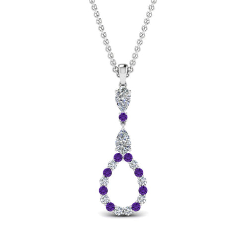 teardrop-diamond-drop-pendant-necklace-with-purple-topaz-in-FDPD9049GVITO-NL-WG