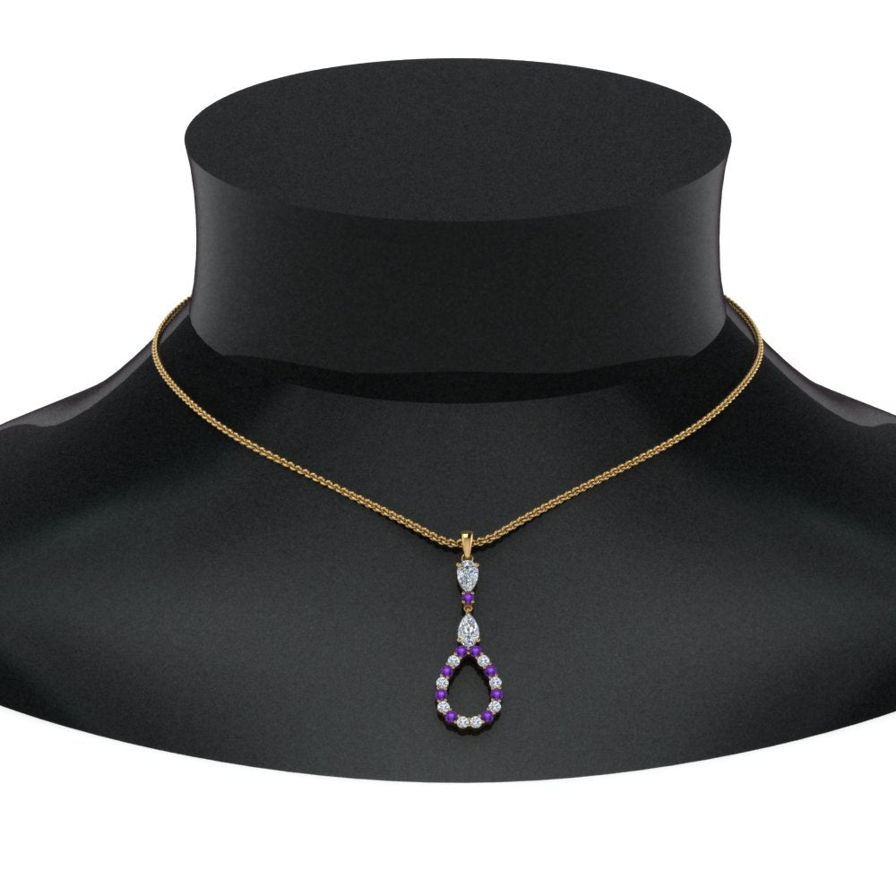 teardrop-diamond-drop-pendant-necklace-with-purple-topaz-in-FDPD9049GVITO-NL-YG