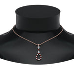 Load image into Gallery viewer, teardrop-diamond-drop-pendant-necklace-with-ruby-in-FDPD9049GRUDR-NL-RG
