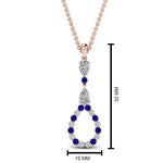 Load image into Gallery viewer, teardrop-diamond-drop-pendant-necklace-with-sapphire-in-FDPD9049GSABL-NL-RG
