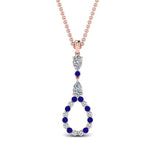 Load image into Gallery viewer, teardrop-diamond-drop-pendant-necklace-with-sapphire-in-FDPD9049GSABL-NL-RG
