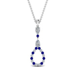 Load image into Gallery viewer, teardrop-diamond-drop-pendant-necklace-with-sapphire-in-FDPD9049GSABL-NL-WG
