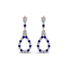 Load image into Gallery viewer, teardrop-diamond-earring-for-women-with-blue-sapphire-in-14K-rose-gold-FDEAR8106GSABLANGLE1-NL-RG