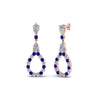 Load image into Gallery viewer, teardrop-diamond-earring-for-women-with-blue-sapphire-in-14K-rose-gold-FDEAR8106GSABLANGLE1-NL-RG