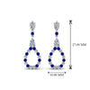 Load image into Gallery viewer, teardrop-diamond-earring-for-women-with-blue-sapphire-in-14K-white-gold-FDEAR8106GSABLANGLE1-NL-WG