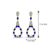 Load image into Gallery viewer, teardrop-diamond-earring-for-women-with-blue-sapphire-in-14K-yellow-gold-FDEAR8106GSABLANGLE1-NL-YG