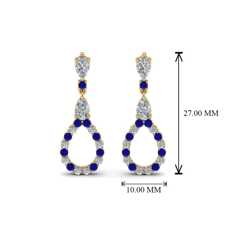 teardrop-diamond-earring-for-women-with-blue-sapphire-in-14K-yellow-gold-FDEAR8106GSABLANGLE1-NL-YG