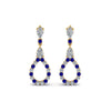Load image into Gallery viewer, teardrop-diamond-earring-for-women-with-blue-sapphire-in-14K-yellow-gold-FDEAR8106GSABLANGLE1-NL-YG