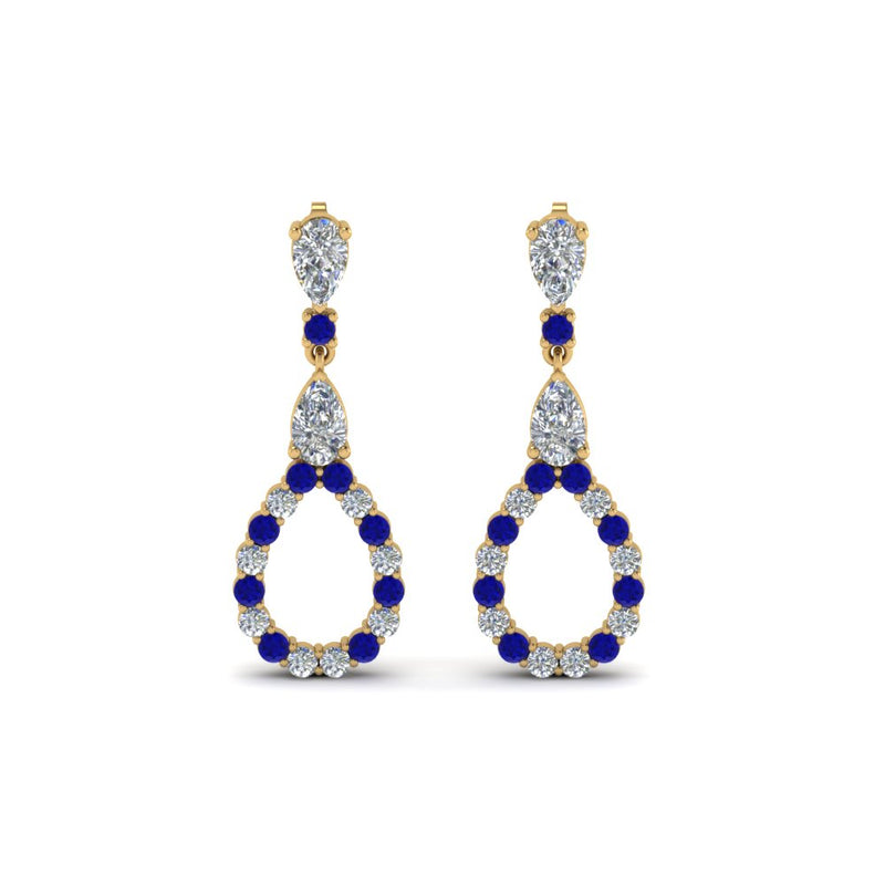 teardrop-diamond-earring-for-women-with-blue-sapphire-in-14K-yellow-gold-FDEAR8106GSABLANGLE1-NL-YG