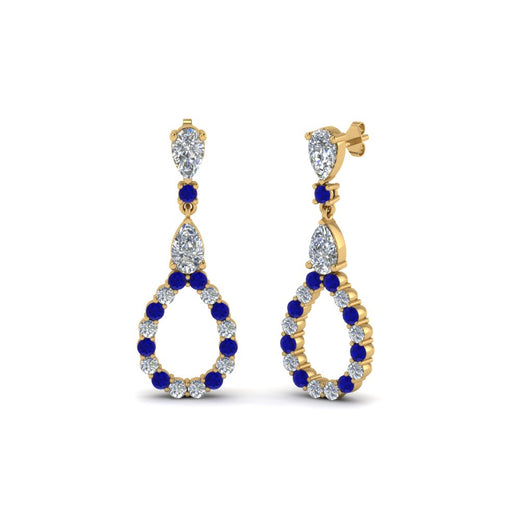 teardrop-diamond-earring-for-women-with-blue-sapphire-in-14K-yellow-gold-FDEAR8106GSABLANGLE1-NL-YG