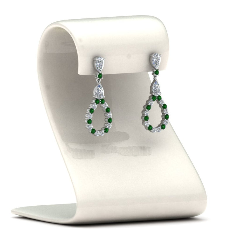 teardrop-diamond-earring-for-women-with-emerald-in-14K-white-gold-FDEAR8106GEMGRANGLE1-NL-WG