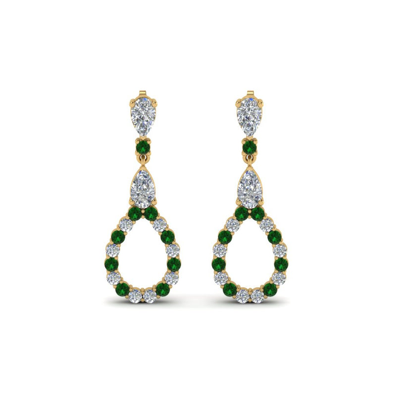 teardrop-diamond-earring-for-women-with-emerald-in-14K-yellow-gold-FDEAR8106GEMGRANGLE1-NL-YG