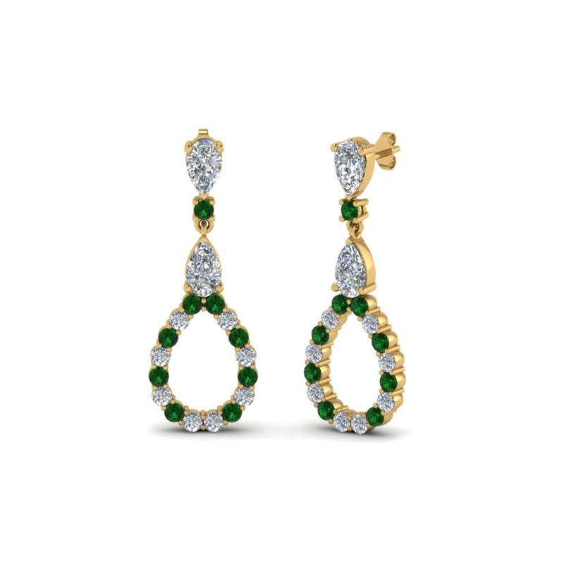 teardrop-diamond-earring-for-women-with-emerald-in-14K-yellow-gold-FDEAR8106GEMGRANGLE1-NL-YG