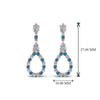 Load image into Gallery viewer, teardrop-diamond-earring-for-women-with-ice-blue-topaz-in-14K-rose-gold-FDEAR8106GICBLTOANGLE1-NL-RG