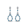 Load image into Gallery viewer, teardrop-diamond-earring-for-women-with-ice-blue-topaz-in-14K-white-gold-FDEAR8106GICBLTOANGLE1-NL-WG