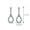 Load image into Gallery viewer, teardrop-diamond-earring-for-women-with-ice-blue-topaz-in-14K-yellow-gold-FDEAR8106GICBLTOANGLE1-NL-YG