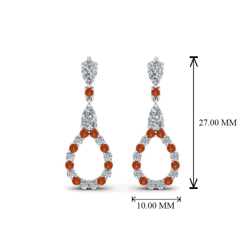 teardrop-diamond-earring-for-women-with-orange-sapphire-in-14K-white-gold-FDEAR8106GSAORANGLE1-NL-WG