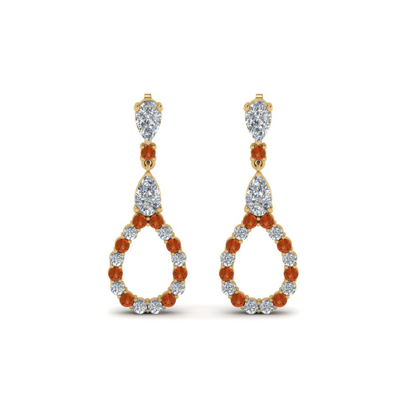 teardrop-diamond-earring-for-women-with-orange-sapphire-in-14K-yellow-gold-FDEAR8106GSAORANGLE1-NL-YG