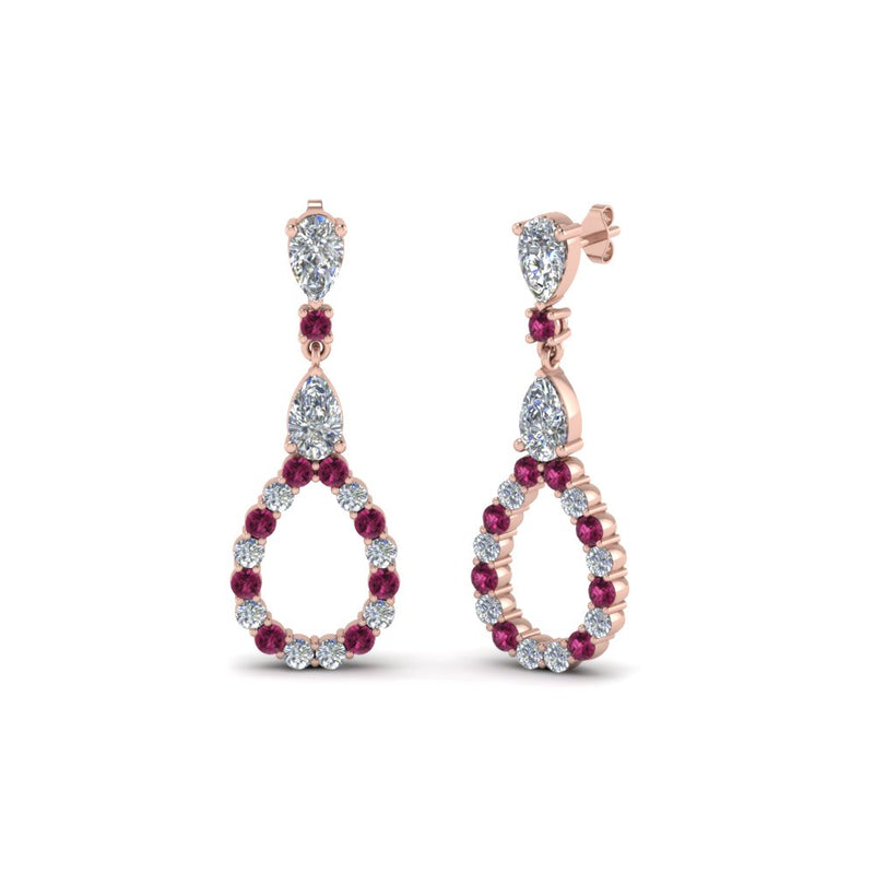 teardrop-diamond-earring-for-women-with-pink-sapphire-in-14K-rose-gold-FDEAR8106GSADRPIANGLE1-NL-RG