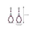 Load image into Gallery viewer, teardrop-diamond-earring-for-women-with-pink-sapphire-in-14K-white-gold-FDEAR8106GSADRPIANGLE1-NL-WG