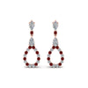 Load image into Gallery viewer, teardrop-diamond-earring-for-women-with-ruby-in-14K-rose-gold-FDEAR8106GRUDRANGLE1-NL-RG