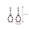 Load image into Gallery viewer, teardrop-diamond-earring-for-women-with-ruby-in-14K-white-gold-FDEAR8106GRUDRANGLE1-NL-WG