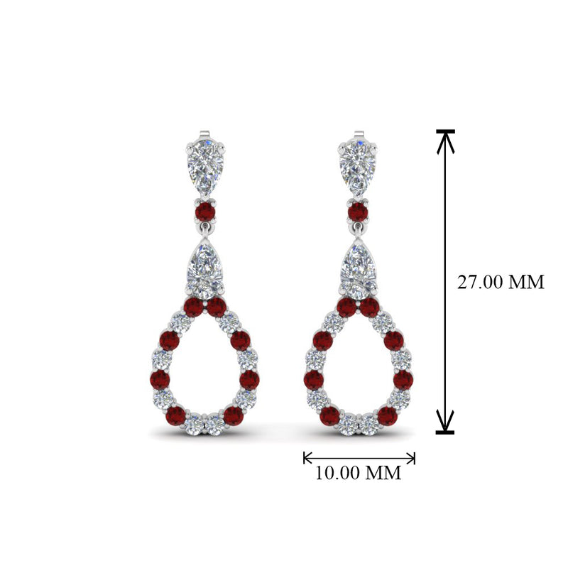 teardrop-diamond-earring-for-women-with-ruby-in-14K-white-gold-FDEAR8106GRUDRANGLE1-NL-WG