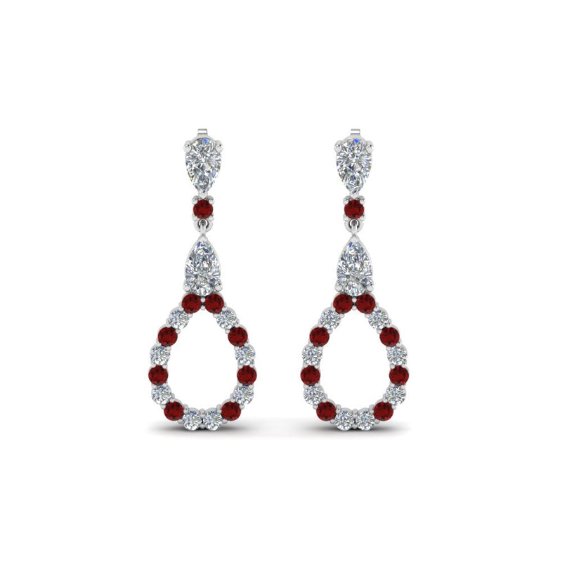 teardrop-diamond-earring-for-women-with-ruby-in-14K-white-gold-FDEAR8106GRUDRANGLE1-NL-WG