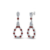 Load image into Gallery viewer, teardrop-diamond-earring-for-women-with-ruby-in-14K-white-gold-FDEAR8106GRUDRANGLE1-NL-WG