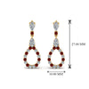 Load image into Gallery viewer, teardrop-diamond-earring-for-women-with-ruby-in-14K-yellow-gold-FDEAR8106GRUDRANGLE1-NL-YG
