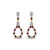 Load image into Gallery viewer, teardrop-diamond-earring-for-women-with-ruby-in-14K-yellow-gold-FDEAR8106GRUDRANGLE1-NL-YG