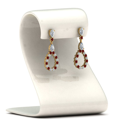 teardrop-diamond-earring-for-women-with-ruby-in-14K-yellow-gold-FDEAR8106GRUDRANGLE1-NL-YG