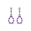 Load image into Gallery viewer, teardrop-diamond-earring-for-women-with-violac-topaz-in-14K-rose-gold-FDEAR8106GVITOANGLE1-NL-RG