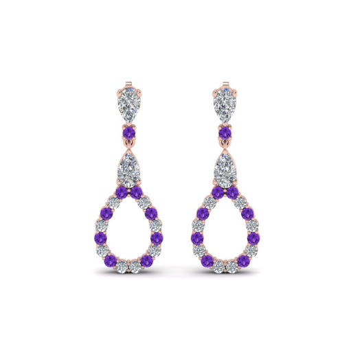teardrop-diamond-earring-for-women-with-violac-topaz-in-14K-rose-gold-FDEAR8106GVITOANGLE1-NL-RG