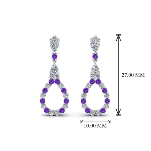 teardrop-diamond-earring-for-women-with-violac-topaz-in-14K-white-gold-FDEAR8106GVITOANGLE1-NL-WG