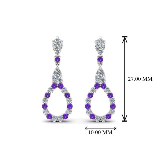 teardrop-diamond-earring-for-women-with-violac-topaz-in-14K-white-gold-FDEAR8106GVITOANGLE1-NL-WG