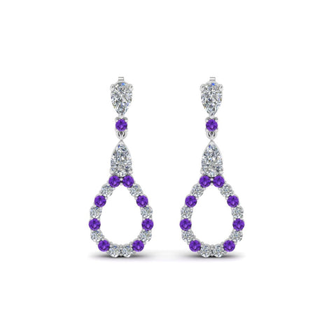 teardrop-diamond-earring-for-women-with-violac-topaz-in-14K-white-gold-FDEAR8106GVITOANGLE1-NL-WG