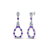 Load image into Gallery viewer, teardrop-diamond-earring-for-women-with-violac-topaz-in-14K-white-gold-FDEAR8106GVITOANGLE1-NL-WG