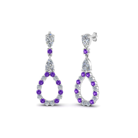 teardrop-diamond-earring-for-women-with-violac-topaz-in-14K-white-gold-FDEAR8106GVITOANGLE1-NL-WG