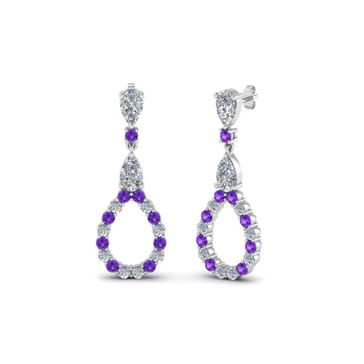 teardrop-diamond-earring-for-women-with-violac-topaz-in-14K-white-gold-FDEAR8106GVITOANGLE1-NL-WG