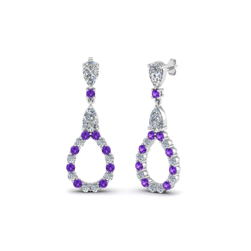 teardrop-diamond-earring-for-women-with-violac-topaz-in-14K-white-gold-FDEAR8106GVITOANGLE1-NL-WG