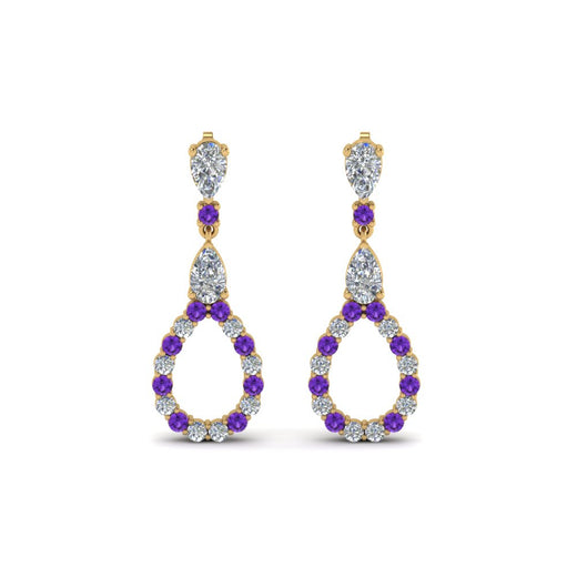 teardrop-diamond-earring-for-women-with-violac-topaz-in-14K-yellow-gold-FDEAR8106GVITOANGLE1-NL-YG