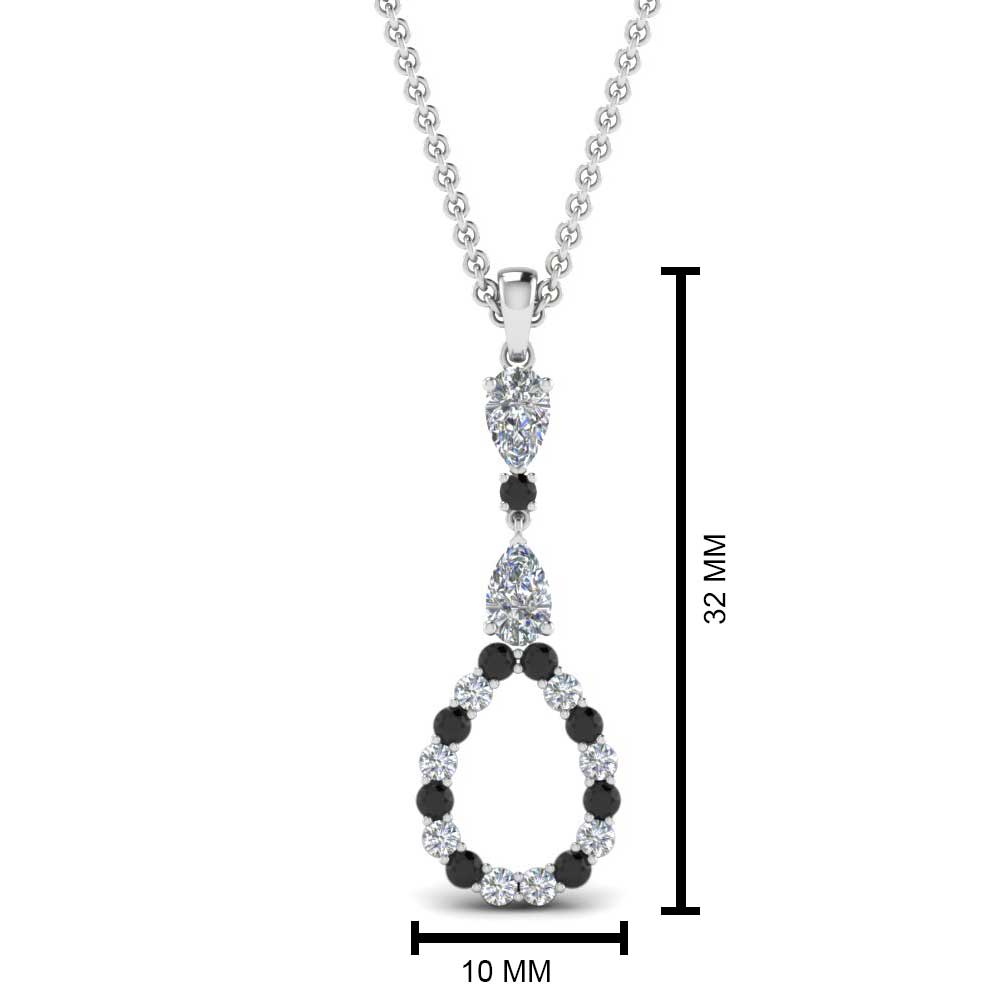 teardrop-drop-pendant-necklace-with-black-diamond-in-FDPD9049GBLACK-NL-WG