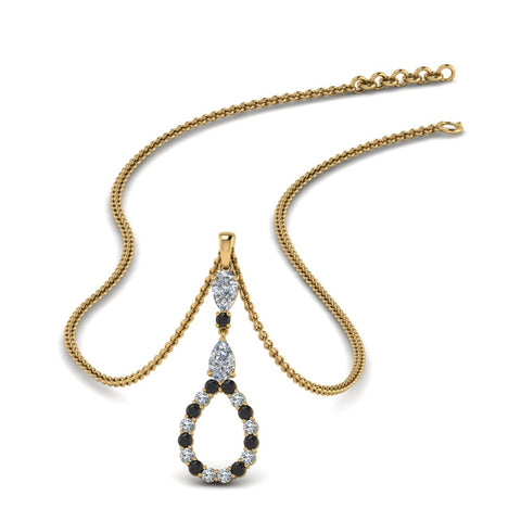 teardrop-drop-pendant-necklace-with-black-diamond-in-FDPD9049GBLACK-NL-YG