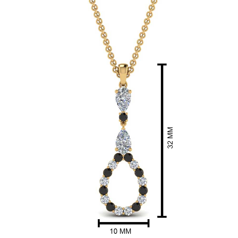 teardrop-drop-pendant-necklace-with-black-diamond-in-FDPD9049GBLACK-NL-YG
